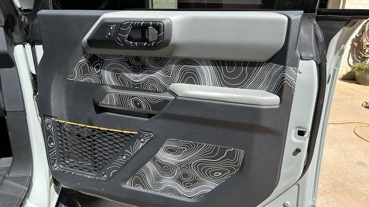 Topo Interior Door Handle Overlays - 2021+ Bronco