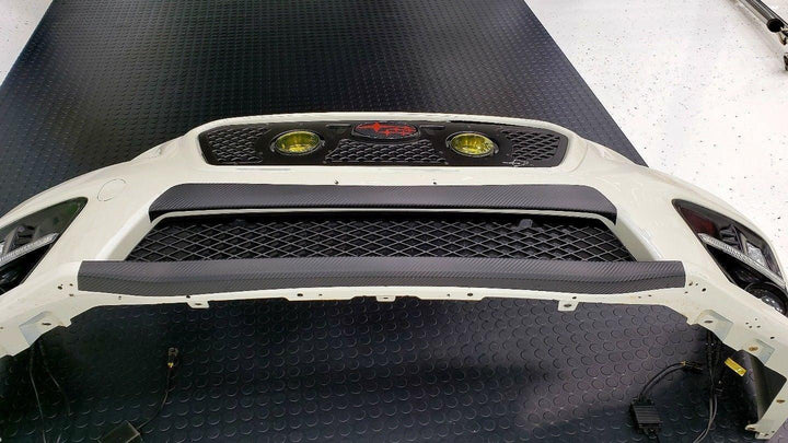 2018 Style Bumper Overlay Upper AND Lower (Carbon Vinyl, Gloss Black, or Matte Black) - 2015-2017 WRX / STI