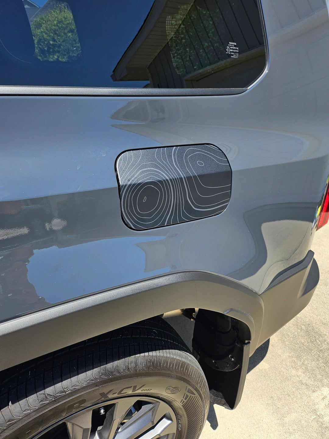 Topographic Map Fuel Door Overlay - 2024+ Land Cruiser / GX 550