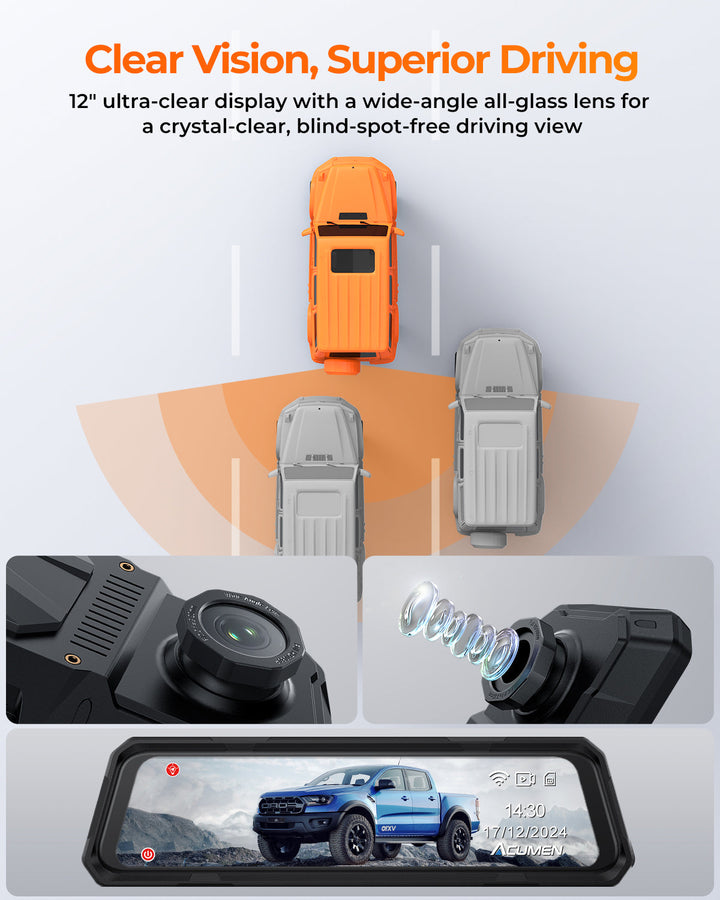 The Legend 4ch Waterproof Mirror DVR Switching System with 8-Gang in-Car Power Solid-State Switch Control Box