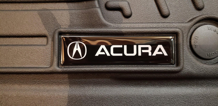 PAIR Domed Acura Emblem Inserts for Weathertech Floor Mats