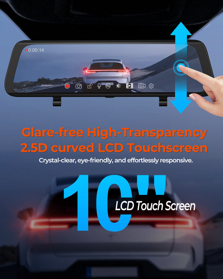XR10 Pro with 4K Front and 2K Rear Cameras, 10"IPS Touchscreen