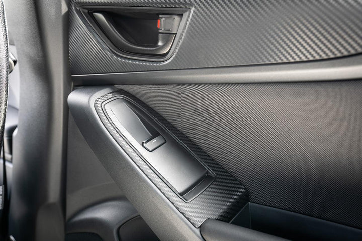 3D Carbon Door Switch Panel Overlays (Front / Rear) - 2022+ Subaru WRX
