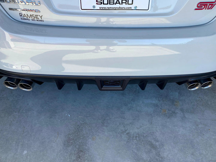 3D Carbon Fiber Rear Fog / F1 Bumper Cover Overlay - 2015-2021 WRX / STI