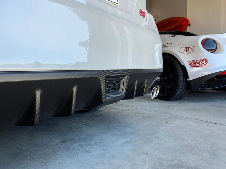 3D Carbon Fiber Rear Fog / F1 Bumper Cover Overlay - 2015-2021 WRX / STI