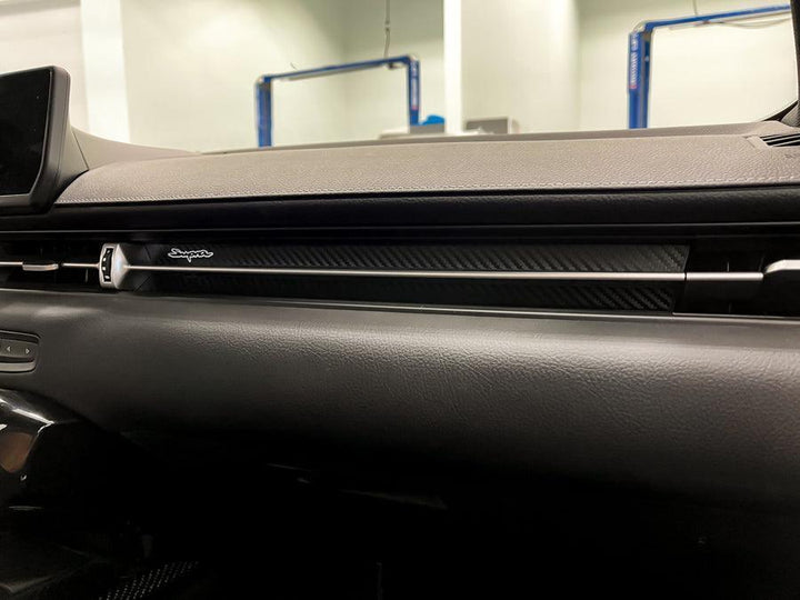 3D Carbon Passenger Side Dash Interior Overlay - 2020+ Supra