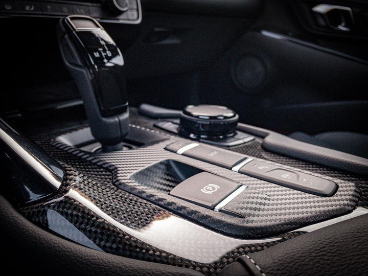 3D Carbon Shifter Trim Panel Overlay - 2020+ Supra