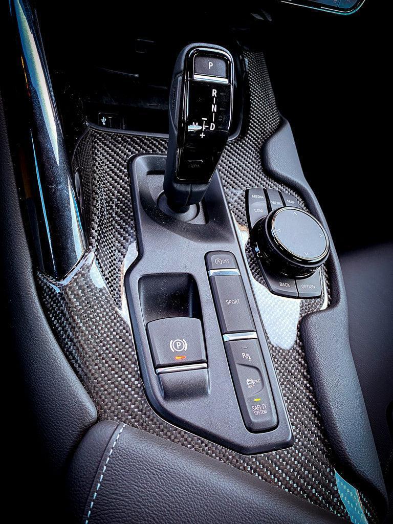 3D Carbon Shifter Trim Panel Overlay - 2020+ Supra