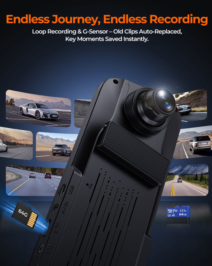 XR10 Pro with 4K Front and 2K Rear Cameras, 10"IPS Touchscreen