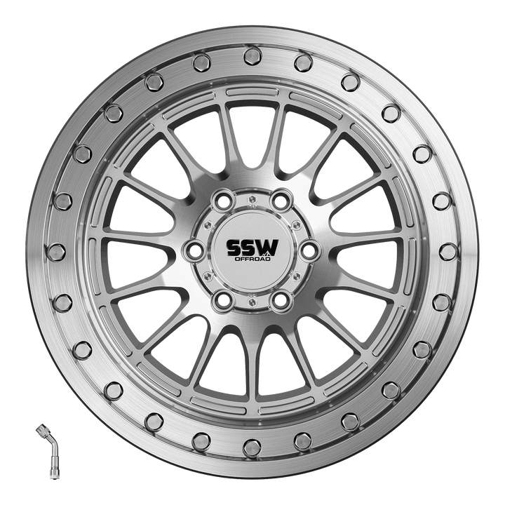 Beadlock Dakar / Machined Silver / 17x9.0 -25