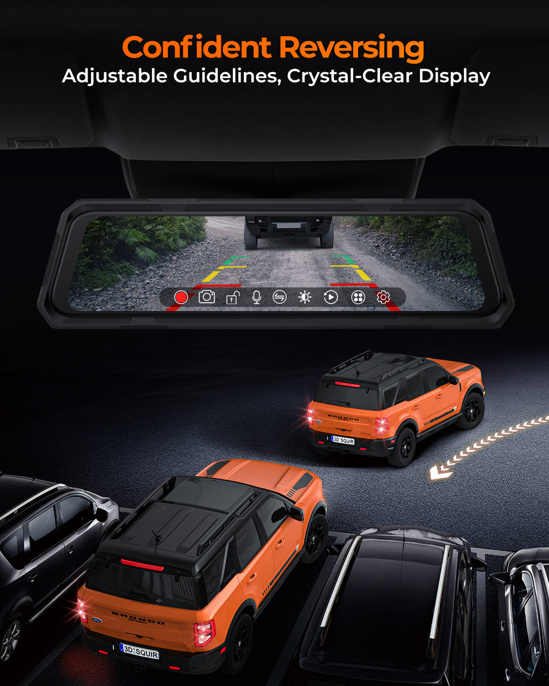 The Legend 4ch Waterproof Mirror DVR Switching System with 8-Gang in-Car Power Solid-State Switch Control Box