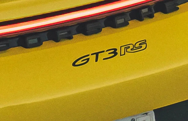 "GT3 RS" Rear Bumper Vinyl Logo Decal Emblem for Porsche Vehicles (992)