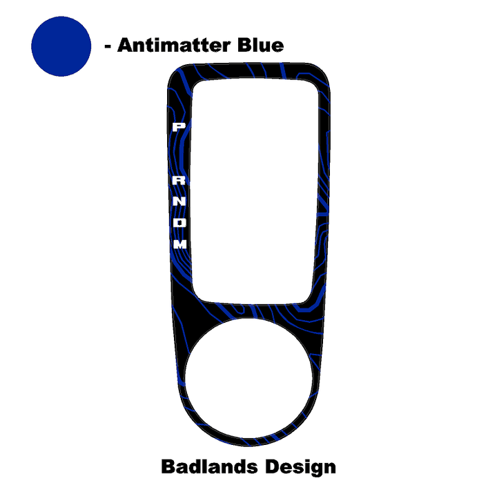 Topo Automatic Shifter Overlay (Printed Series) - 2021+ Bronco Automatic