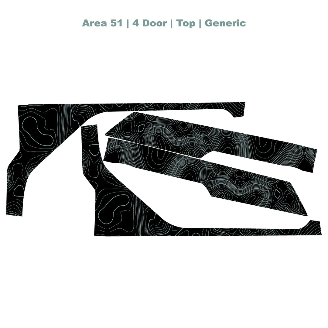 Topographic Upper Door Overlay Kit (Printed Series) - 2021+ Bronco 4 Door