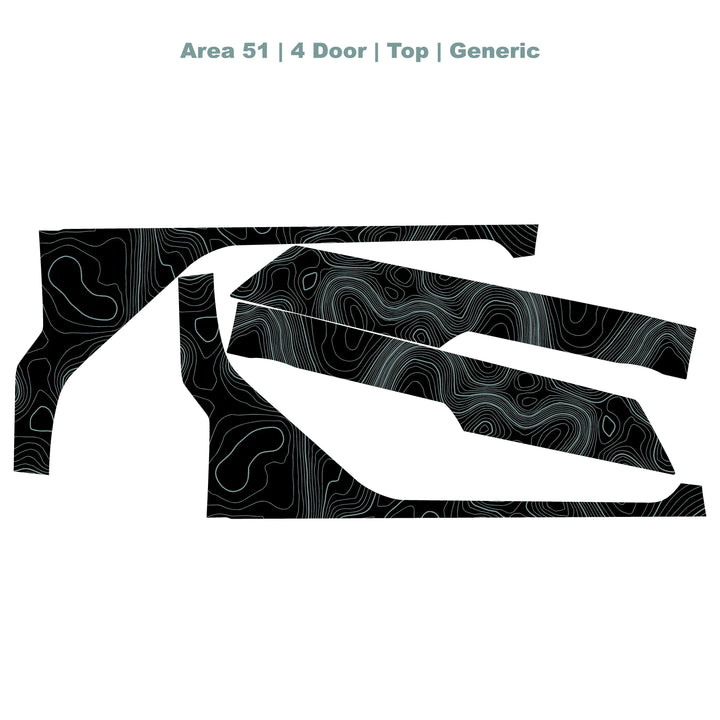 Topographic Upper Door Overlay Kit (Printed Series) - 2021+ Bronco 4 Door