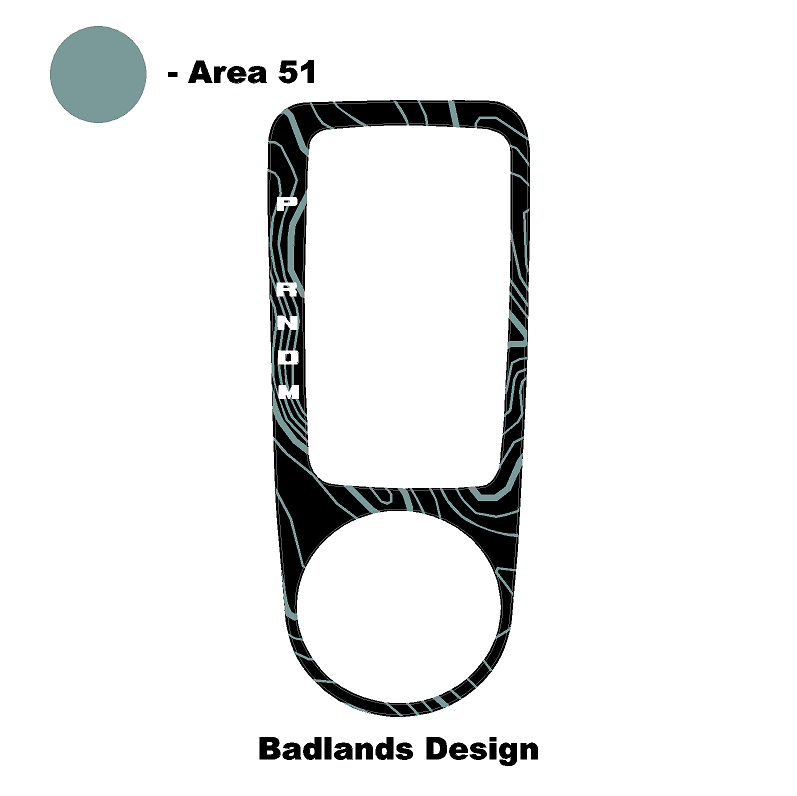 Topo Automatic Shifter Overlay (Printed Series) - 2021+ Bronco Automatic