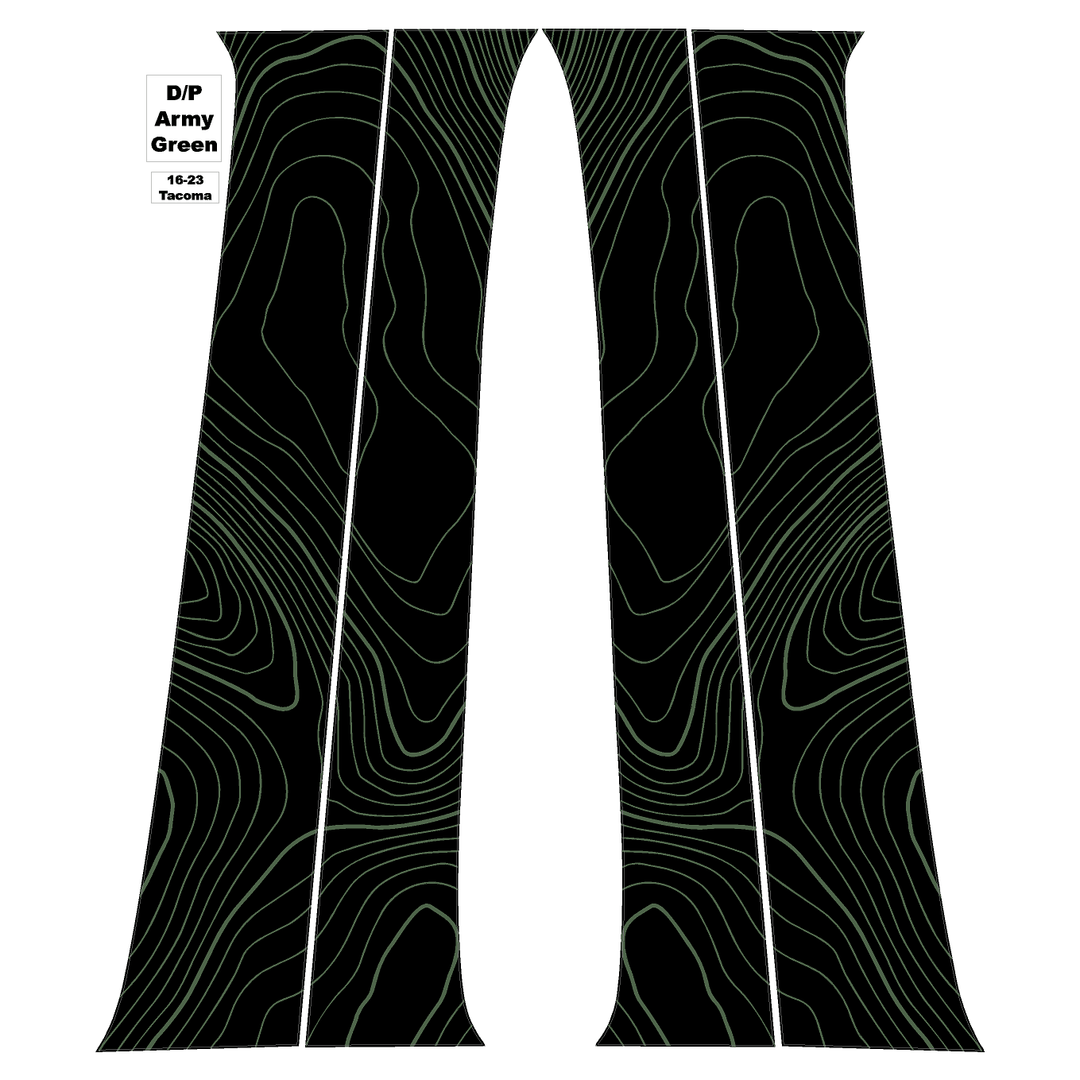 Topo B Pillar Overlays - 2016-2023 Tacoma Double Cab