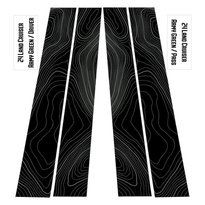 Topographic B Pillar Overlays - 2024+ Land Cruiser / GX 550
