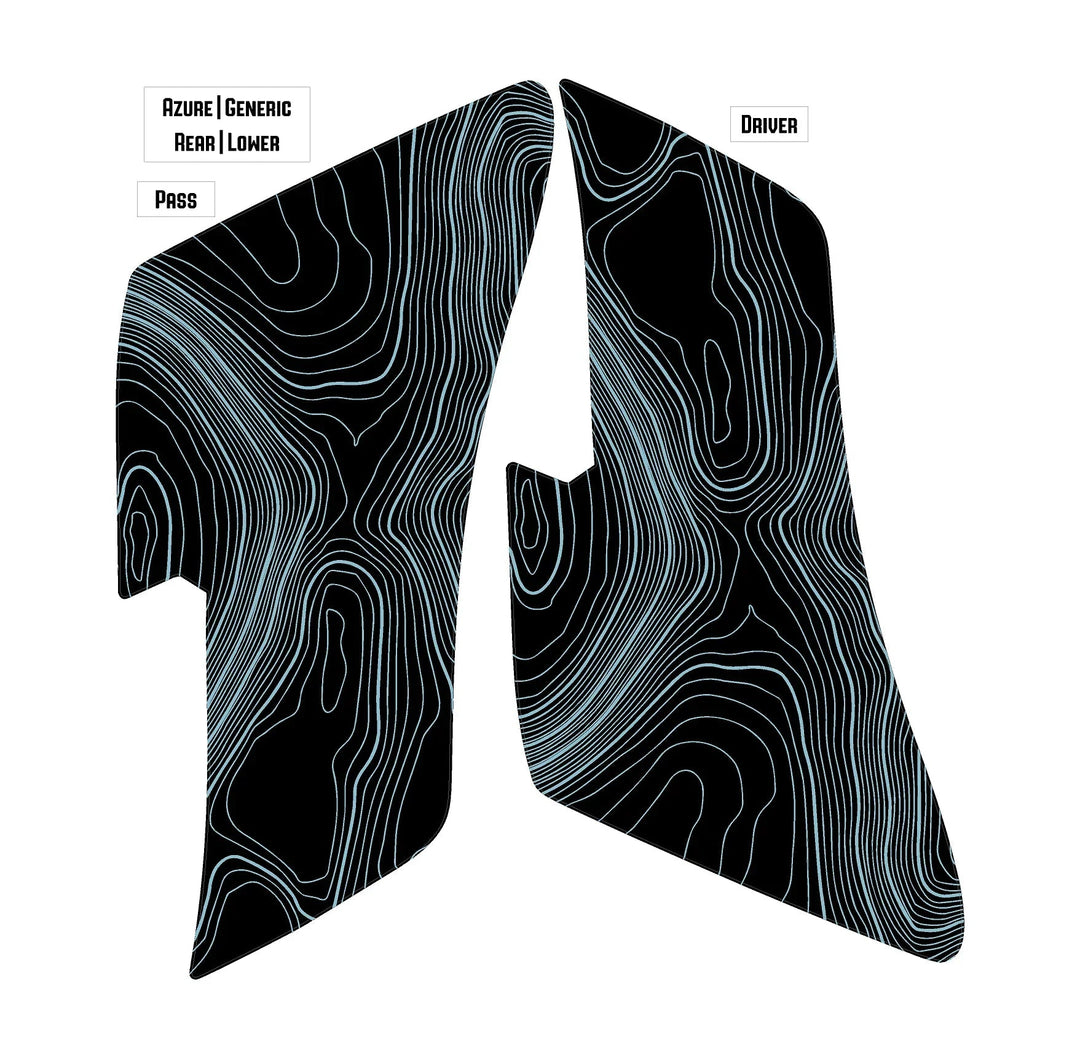 Topo Rear Interior Lower Door Card Insert Overlays (Printed Series) - 2021+ Bronco 4 Door