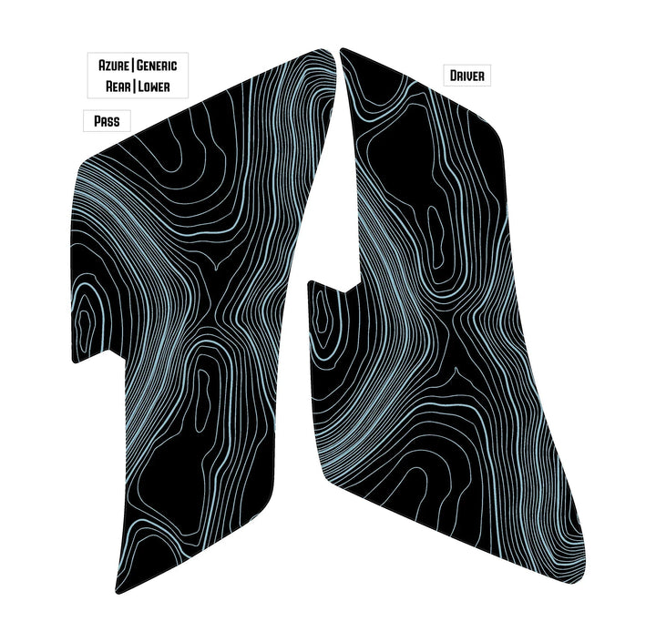 Topo Rear Interior Lower Door Card Insert Overlays (Printed Series) - 2021+ Bronco 4 Door