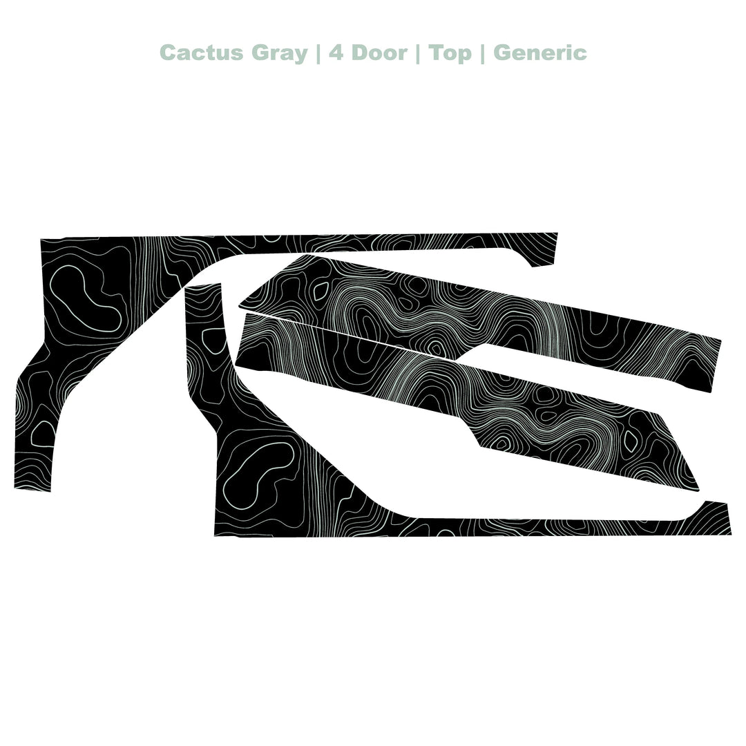 Topographic Upper Door Overlay Kit (Printed Series) - 2021+ Bronco 4 Door