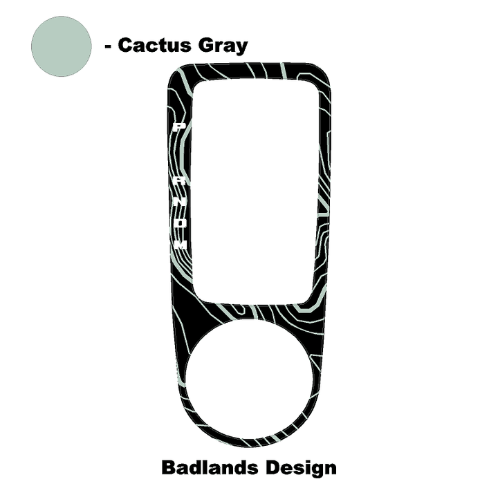 Topo Automatic Shifter Overlay (Printed Series) - 2021+ Bronco Automatic