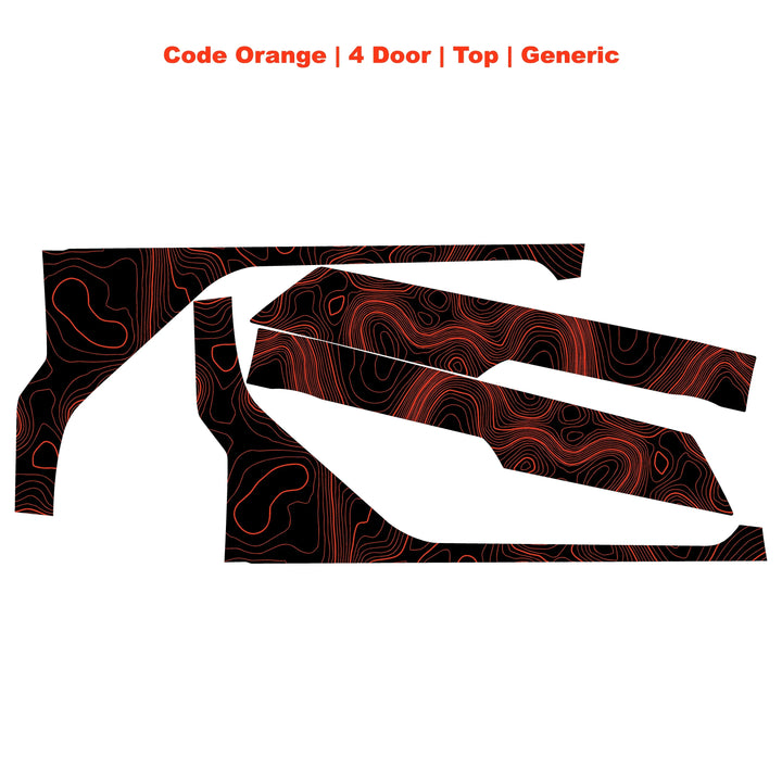 Topographic Upper Door Overlay Kit (Printed Series) - 2021+ Bronco 4 Door