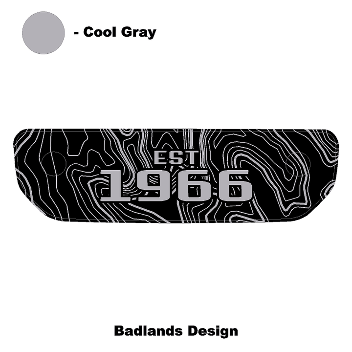 1966 Topographic Shifter Plate (Printed Series + Acrylic) - 2021+ Bronco