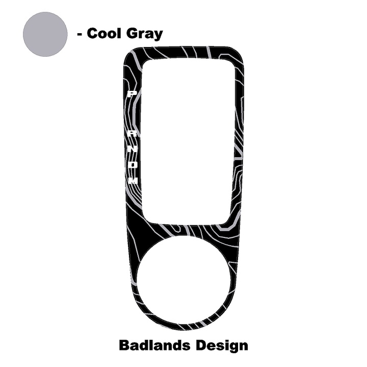 Topo Automatic Shifter Overlay (Printed Series) - 2021+ Bronco Automatic