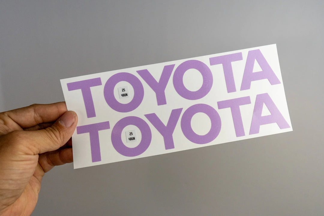TOYOTA Front Door Sill Letter Overlays - 2024+ Tacoma / 2025+ 4Runner