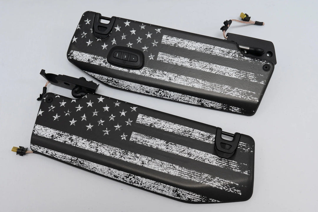 Freedom Series Sun Visor Overlays (Printed Series) - 2018+ Jeep Wrangler JL / Jeep Gladiator JT