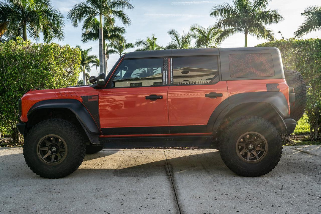 Printed Series Stealth Topo Fuel Door Overlay - 2021+ Bronco