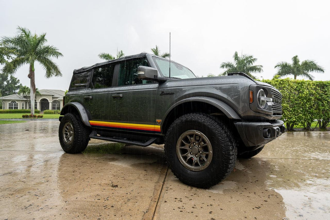 Badlands 5 Bar Retro Stripe Package (Hood, Lower Door Protection, Door Sills) - 2021+ Bronco