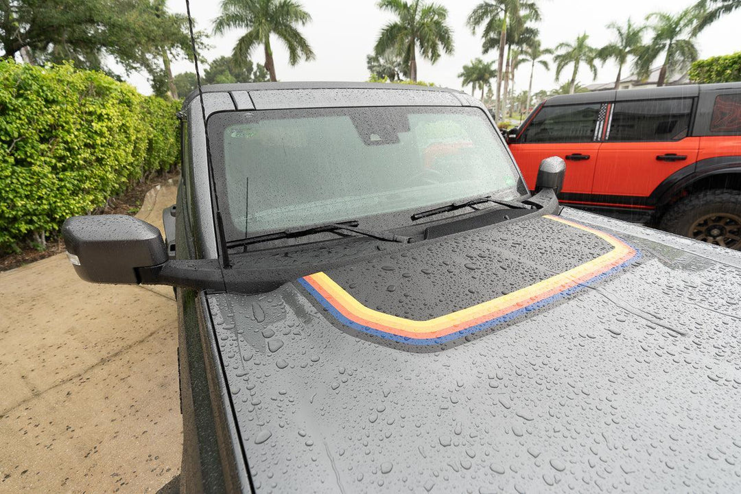 Badlands 5 Bar Retro Stripe Package (Hood, Lower Door Protection, Door Sills) - 2021+ Bronco