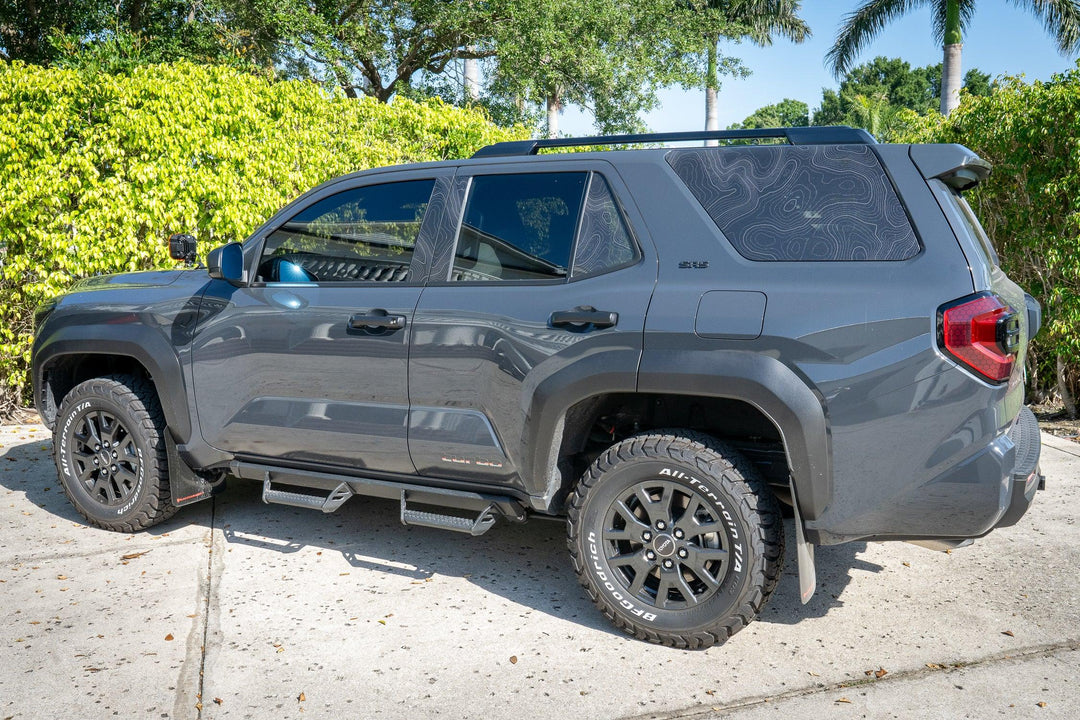 Topographic Rear Window Map Overlays V3 (Perforated) - 2025+ 4Runner