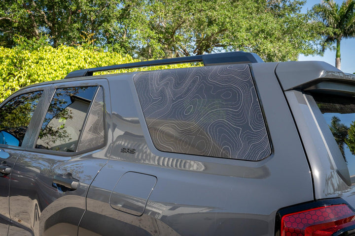 Topographic Rear Window Map Overlays V3 (Perforated) - 2025+ 4Runner