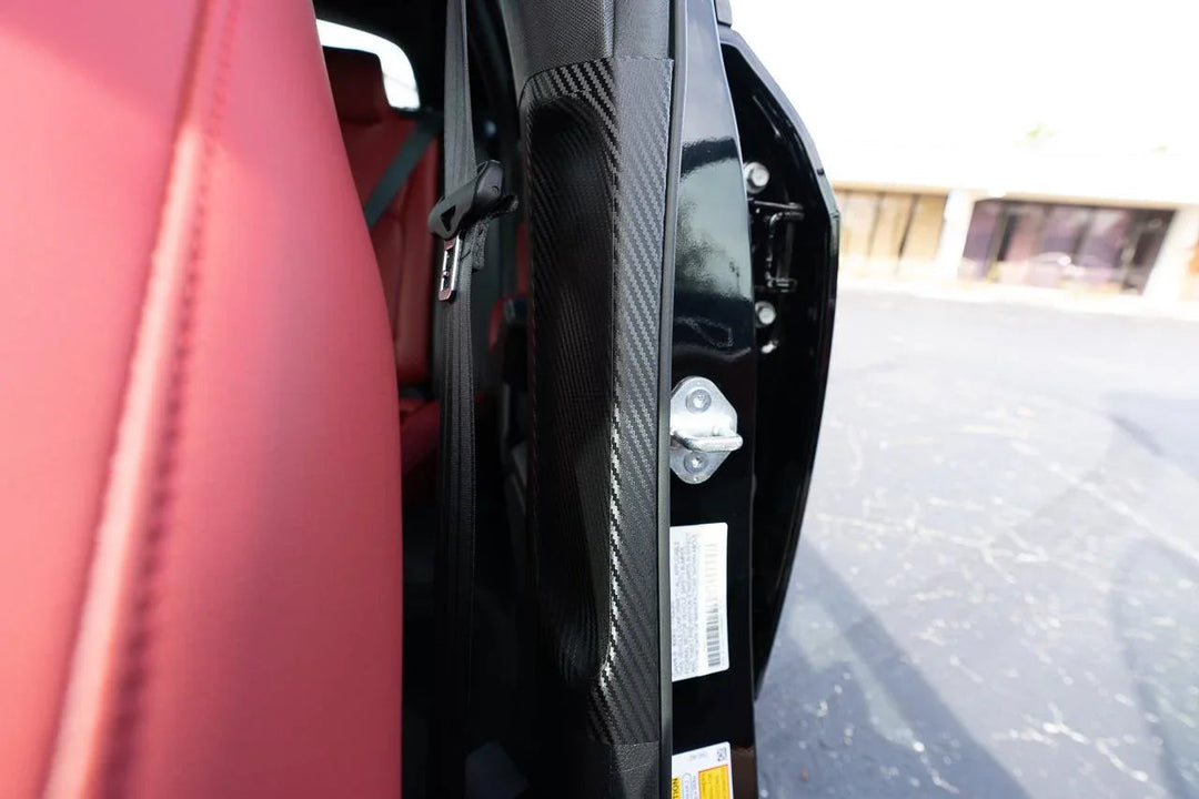 3D Carbon Fiber Seatbelt Trim Protector - 2023+ Integra / 2022+ Civic