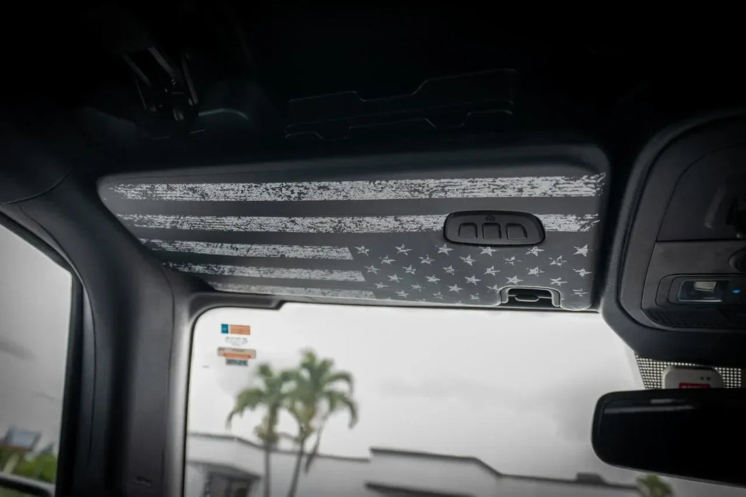 Freedom Series Sun Visor Overlays (Printed Series) - 2018+ Jeep Wrangler JL / Jeep Gladiator JT