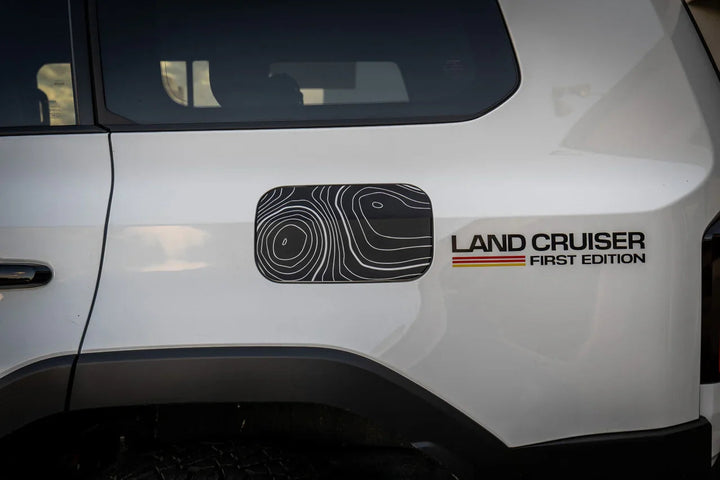 Topographic Map Fuel Door Overlay - 2024+ Land Cruiser / GX 550