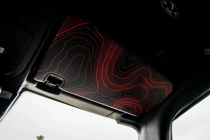 Topo Interior Sun Visor Overlays (Printed Series) - 2021+ Bronco (with Homelink)