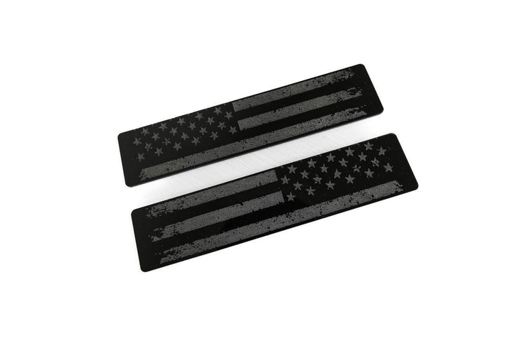 Distressed American Flag Husky Floor Mat Logo (Etched Acrylic) - Universal