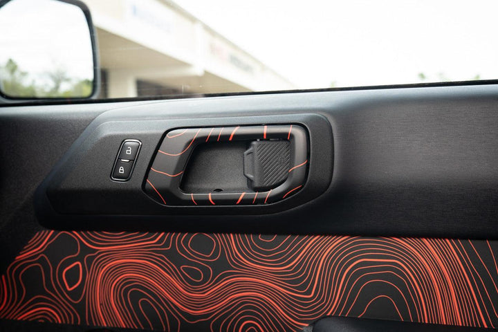 Topo Interior Door Handle Overlays - 2021+ Bronco