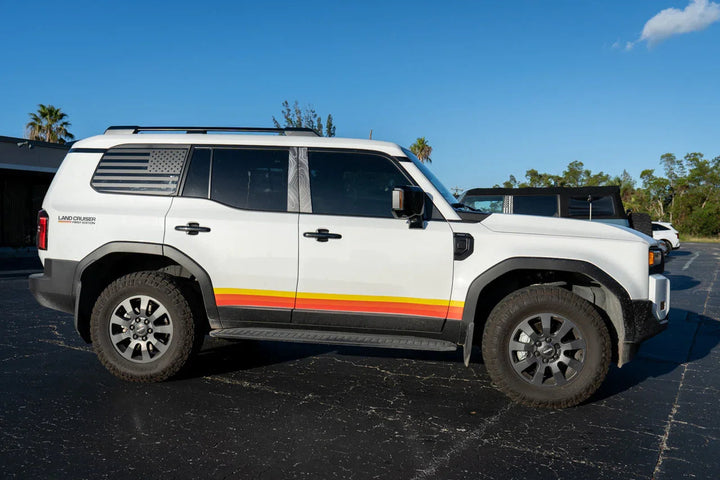 American Flag Rear Window Overlays - 2024+ Land Cruiser