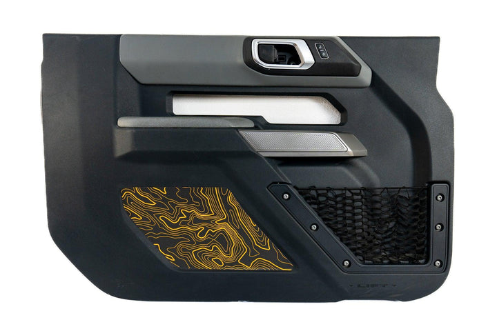 Topo Interior Lower Door Card Insert Overlays (Printed Series) - 2021+ Bronco 2 Door