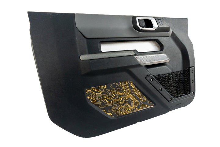 Topo Interior Lower Door Card Insert Overlays (Printed Series) - 2021+ Bronco 2 Door