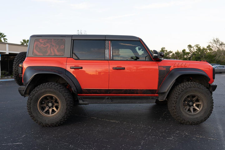 Topo Hardtop Side Window Overlays - 2021+ Bronco 4 Door