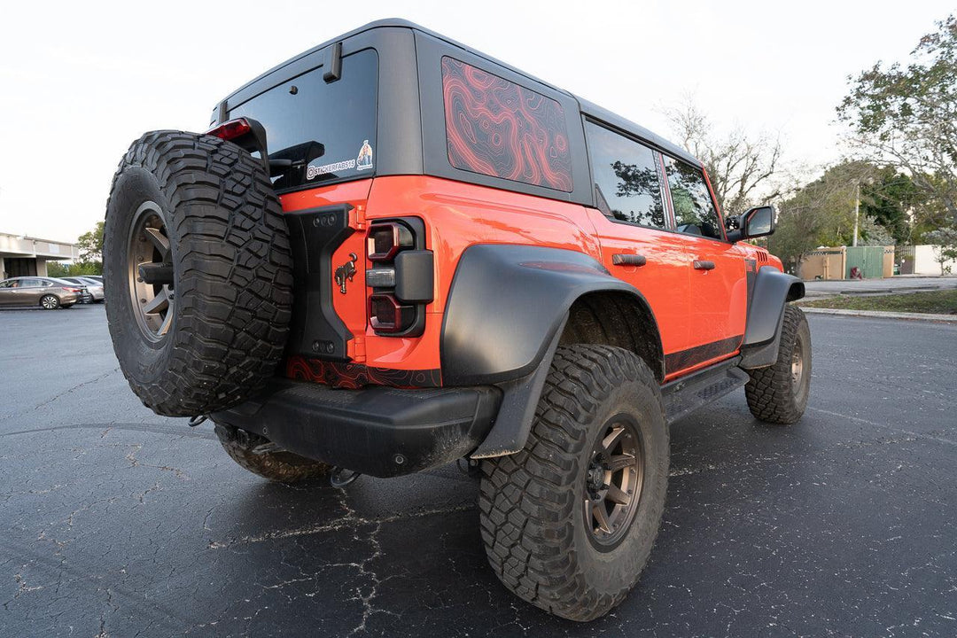 Topo Hardtop Side Window Overlays - 2021+ Bronco 4 Door