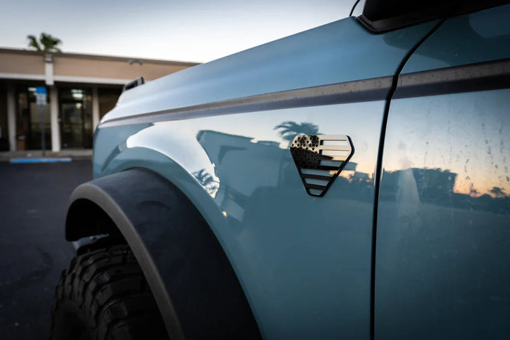 American Flag Acrylic Fender Badge Emblems - 2021+ Bronco Badlands