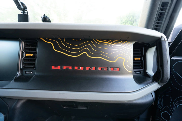 Topographic Map Dash Overlay V2 - 2021+ Bronco