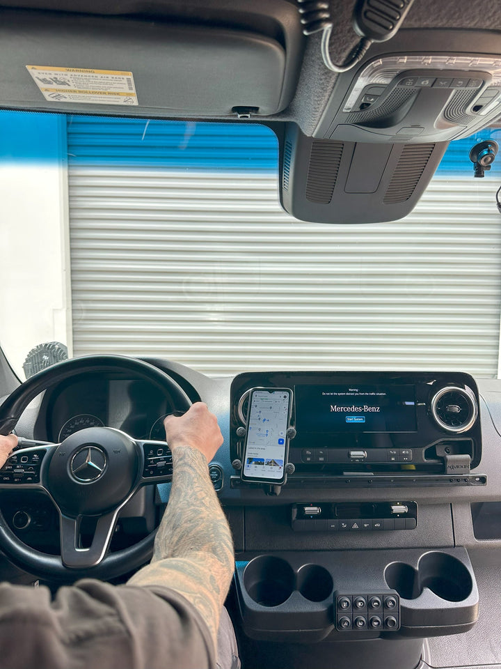No-Drill - Mercedes Sprinter Phone & GPS Dash Mount – NAVIDOK Overlander by TERRAX